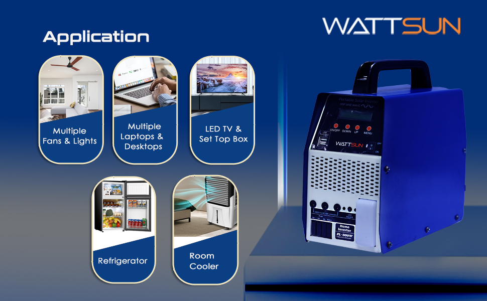 86Ah, 1 kva Portable Inverter for Home with Inbuilt Lithium Battery, PL-900W-XL